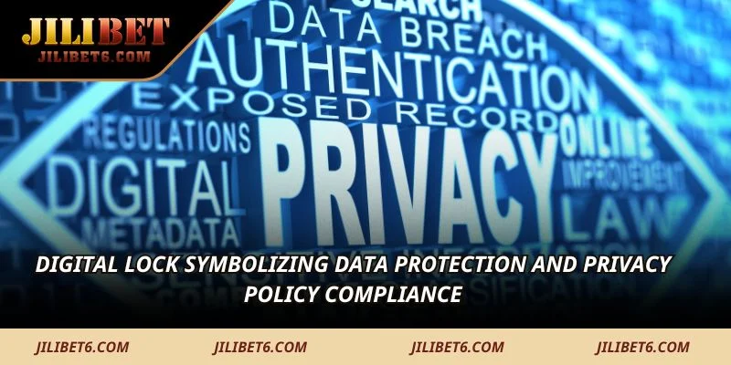 Digital lock symbolizing data protection and privacy policy compliance