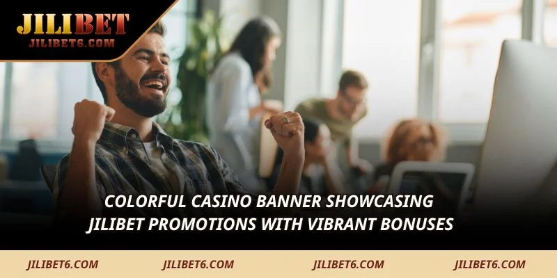 Colorful casino banner showcasing JILIBET Promotions with vibrant bonuses
