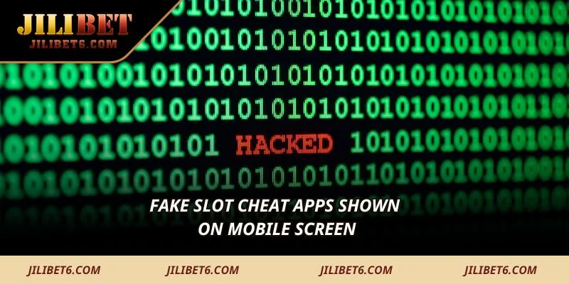 Fake slot cheat apps shown on mobile screen