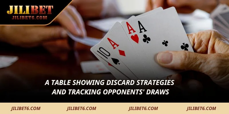 A table showing discard strategies and tracking opponents' draws