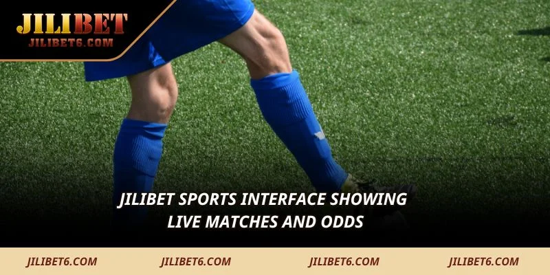JILIBET Sports interface showing live matches and odds