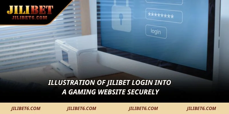 Illustration of JILIBET login into a gaming website securely